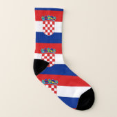 Überall Print Socks mit der Flagge Kroatiens Socken (Links - Innen)