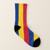 Überall Print Socks mit Flagge in Rumänien Socken (Rechts - Außen)