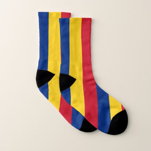 Überall Print Socks mit Flagge in Rumänien Socken (Paar)