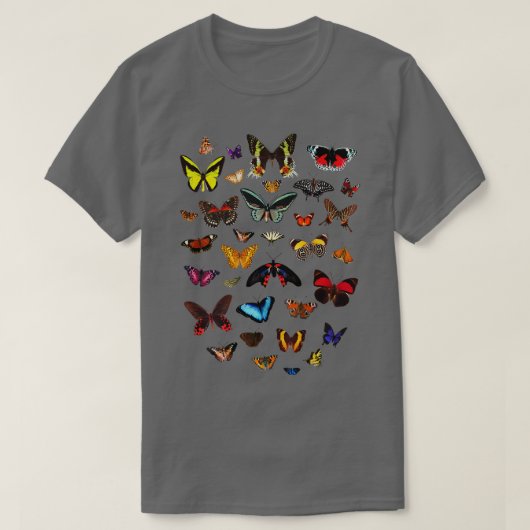 Überall Schmetterlinge T-Shirt (Design vorne)