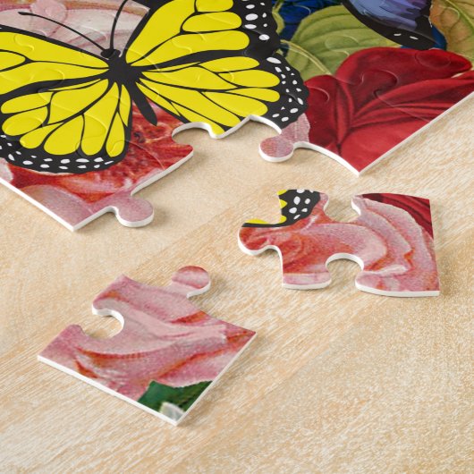 Überall Schmetterlinge und Rose Schmetterlingsdesi Puzzle (Seite)