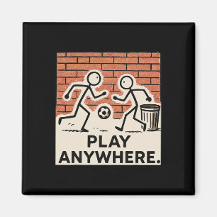 Überall spielbarer Straßenfußball-Stockfigur-Sport Magnet