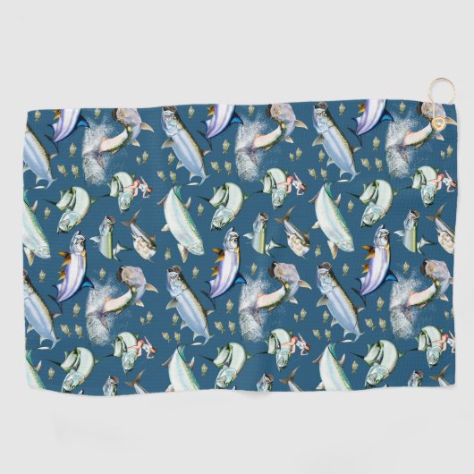 überall Tarpons Golfhandtuch (Horizontal)