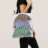 Überall Tasche - 3 Pillenbugs (weiß) (Von Nahem)