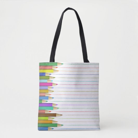 Überall Tasche - Farbige Bleistiftlinien (Vorderseite)