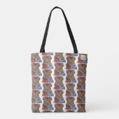 Überall Tasche - Große Katzen (weißes Muster) (Rückseite)