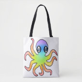 Überall Tasche - Rainbow-Octopus (weiß) (Vorderseite)