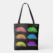 Überall Tasche - Rainbow Pill Bugs (schwarz) (Rückseite)