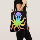 Überall Tasche - Regenbogenopus (schwarz) (Von Nahem)