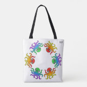 Überall Tasche - Weißer Oktopus (Rückseite)