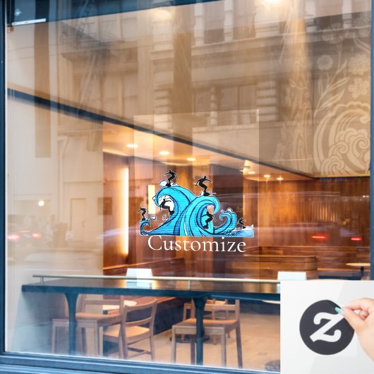 Überall Thunder_Cove Fensteraufkleber (Café-Fenster)
