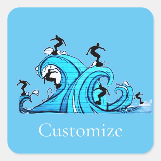 Überall Thunder_Cove Quadratischer Aufkleber (Vorderseite)