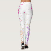 Überall über farbiges Spritzer-Muster Leggings (Rückseite)