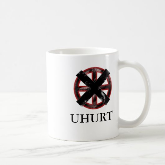 Überall vorhandene Schale der Schmerzs-[UHURT] Kaffeetasse (Rechts)