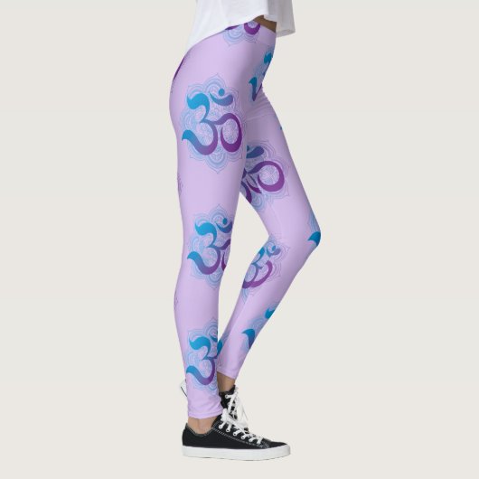Überall wiederholen Om Mandala - Lavender Leggings (Rechts)