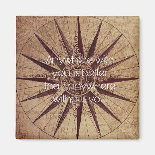 Überall, wo Sie sind, ist es besser als überall oh Magnet (Vorne)