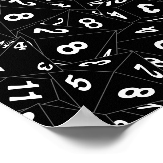 Überall würfeln poster (Ecke)