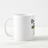 Überanalysieren Laden 99% Fertig Lustiger Spruch Kaffeetasse (Links)