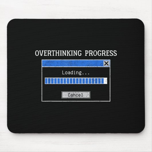 Überanalysieren Laden Lustiger Tech Humor Zitat Mousepad (Vorne)