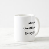 Überanalysierender Klassischer Lustiger Becher Kaffeetasse (VorderseiteRechts)