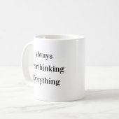 Überanalysierender Klassischer Lustiger Becher Kaffeetasse (Vorderseite Links)
