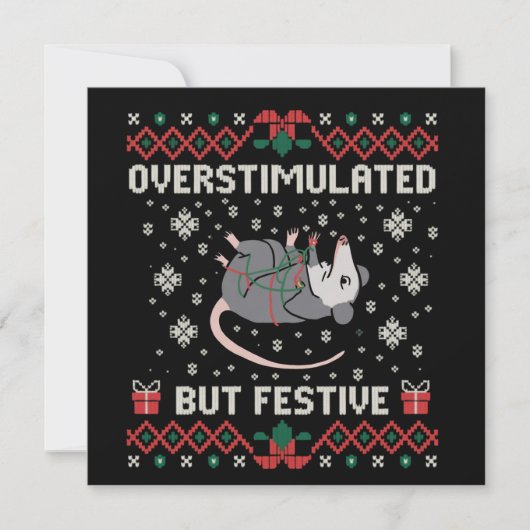 Überanregend, aber festlich Possum Weihnachten Fun (Vorderseite)