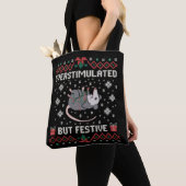 Überanregend, aber festlich Possum Weihnachten Fun Tasche (Von Nahem)
