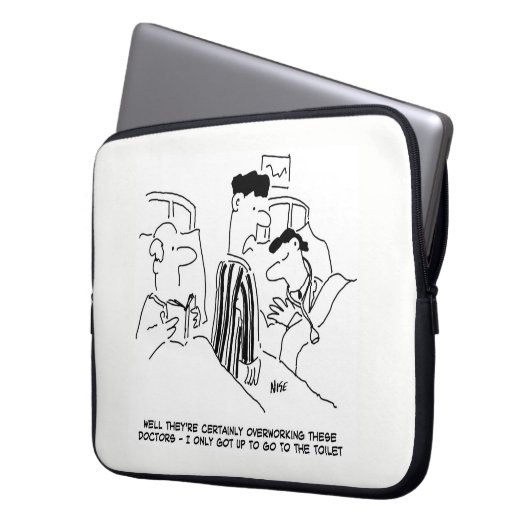 Überarbeitete Ärzte. Junior Doktor Laptopschutzhülle (Vorderseite Links)