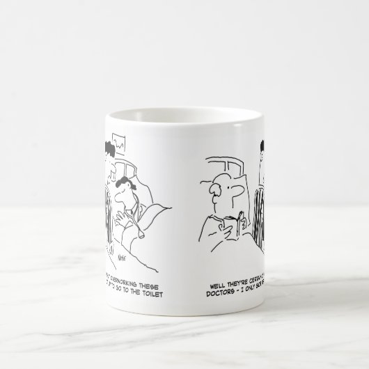 Überarbeitete Ärzte Kaffeetasse (Mittel)