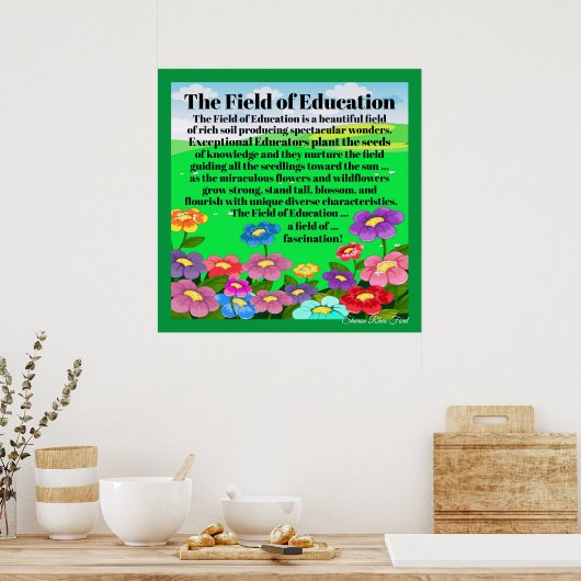 Überarbeitete Bereiche der Bildung Poster (Küche)