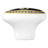 Überarbeitete Bling Musiknote Cabinet Knobs Keramikknauf (Seitenansicht)