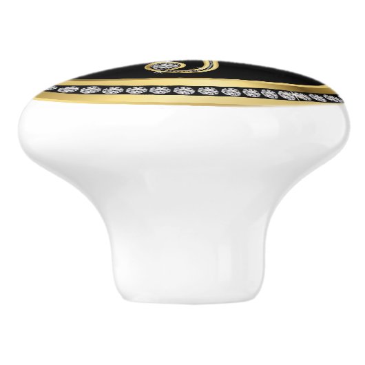 Überarbeitete Bling Musiknote Cabinet Knobs Keramikknauf (Seitenansicht)