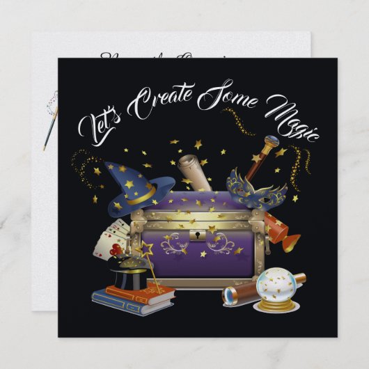 Überarbeitete Einladung zum Erstellen von Magie (Vorne/Hinten)