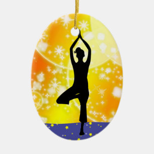 Überarbeitete Fitness! Yoga - Tree - SRF Keramik Ornament