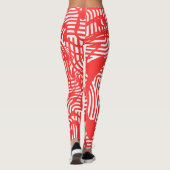 Überarbeitete Legins rot Effortous Style & Flexibl Leggings (Rückseite)