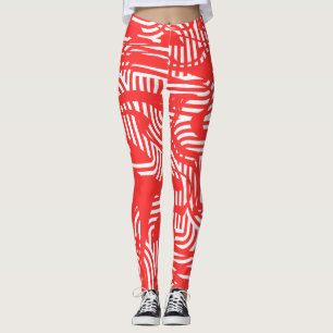 Überarbeitete Legins rot Effortous Style & Flexibl Leggings