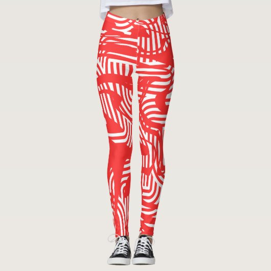 Überarbeitete Legins rot Effortous Style & Flexibl Leggings (Vorderseite)