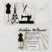 Überarbeitete Nähmaschine 1A / Mode / Seamstress Visitenkarte (Vorne/Hinten)