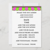 Überarbeitete Pool-Party Einladung (Rückseite)