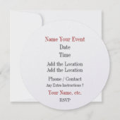 Überarbeitete Sweet Smile Round Einladung - SRF (Rückseite)