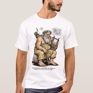 Überarbeiteter Apollo Ruhestand Gott Griechische M T-Shirt