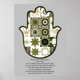 Überarbeiteter Khamsa Hand Poster Design 1 Besitze