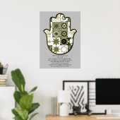 Überarbeiteter Khamsa Hand Poster Design 1 Besitze (Heimbüro)