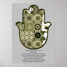Überarbeiteter Khamsa Hand Poster Design 2 Besitze