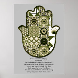 Überarbeiteter Khamsa Hand Poster Design 2 Besitze
