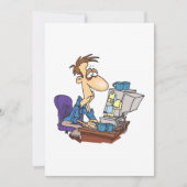 Überarbeiteter Office-Mitarbeiter Funny Tired Mita Einladung (Vorderseite)