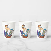 Überarbeiteter Office-Mitarbeiter Funny Tired Mita Pappbecher