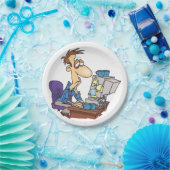 Überarbeiteter Office-Mitarbeiter Funny Tired Mita Pappteller (Party)