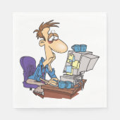 Überarbeiteter Office-Mitarbeiter Funny Tired Mita Serviette (Vorderseite)