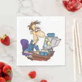 Überarbeiteter Office-Mitarbeiter Funny Tired Mita Serviette